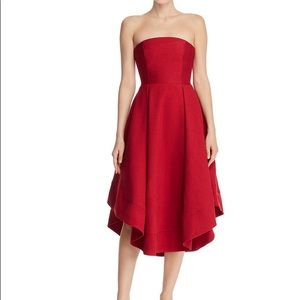 C/Meo / strapless red formal dress